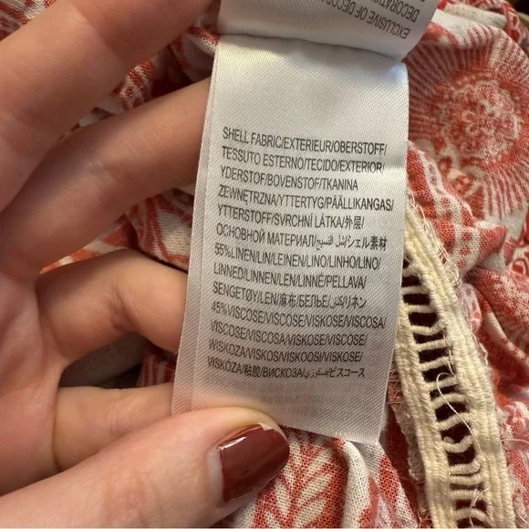 FARM Rio Mixed Pineapple Garden Off the Shoulder Mini Dress Red & Blue Medium - Picture 9 of 10